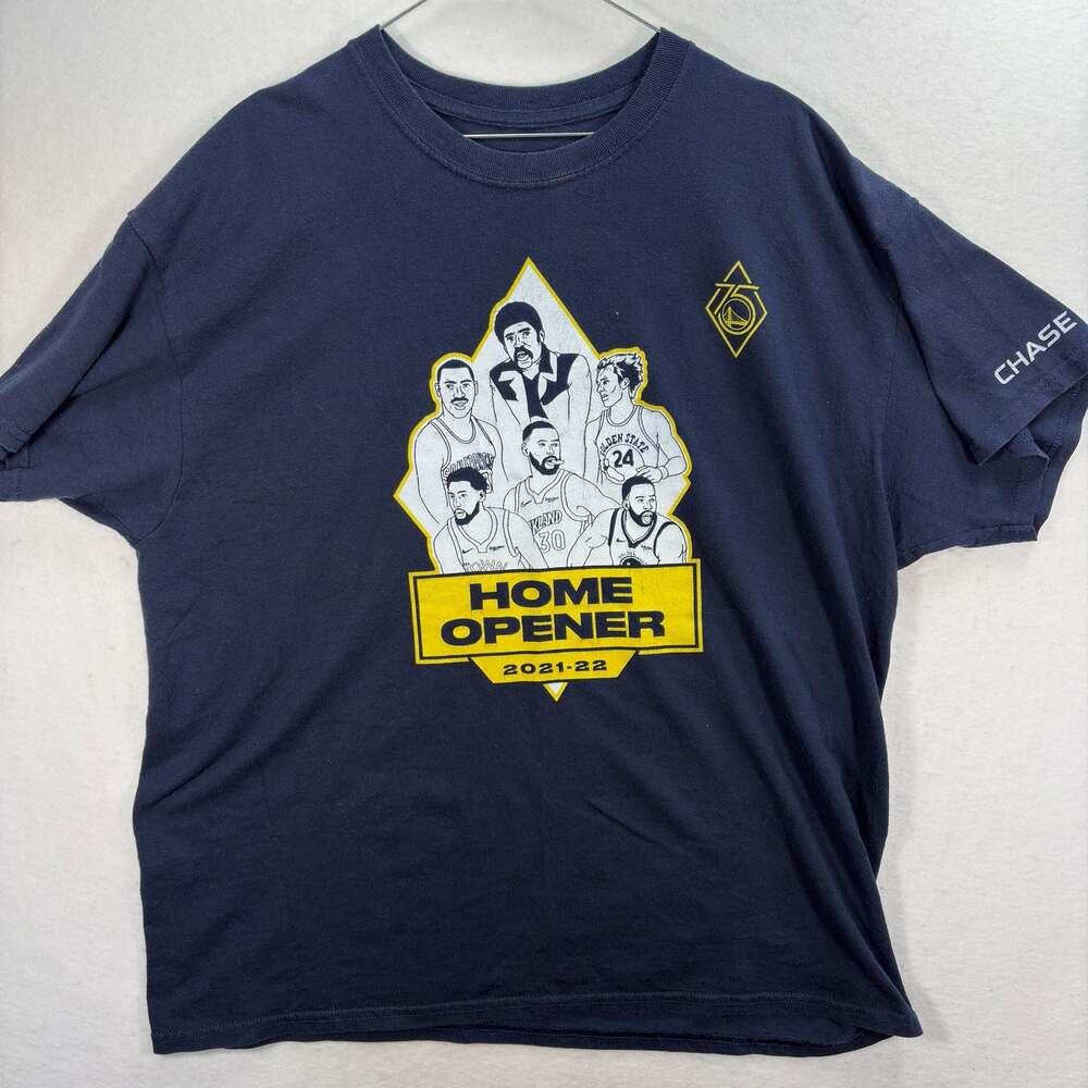 Golden State Warriors Shirt Mens XL Navy 2021-22 Home Opener‎ Curry Graphic Tee